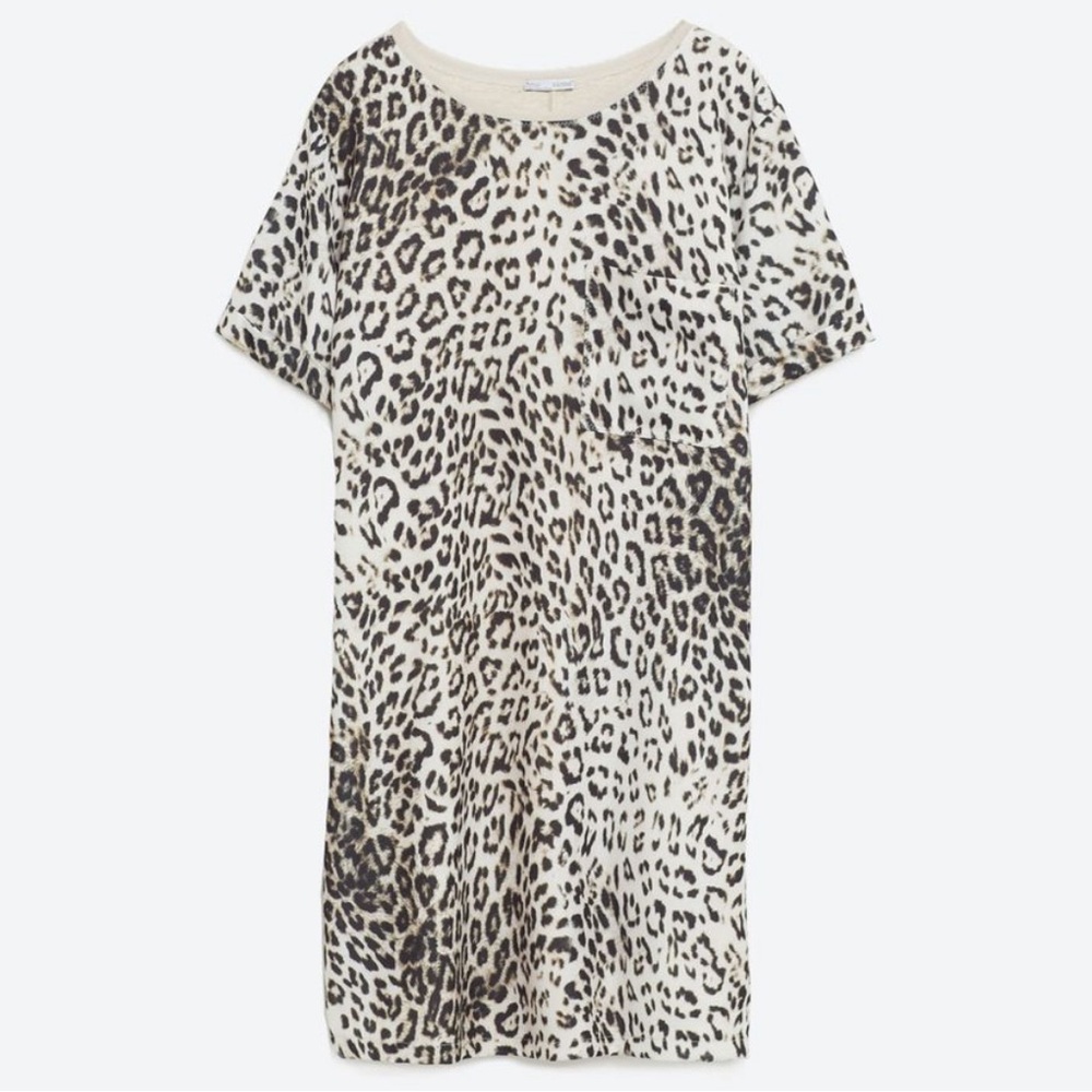 NWT Zara animal print tshirt dress